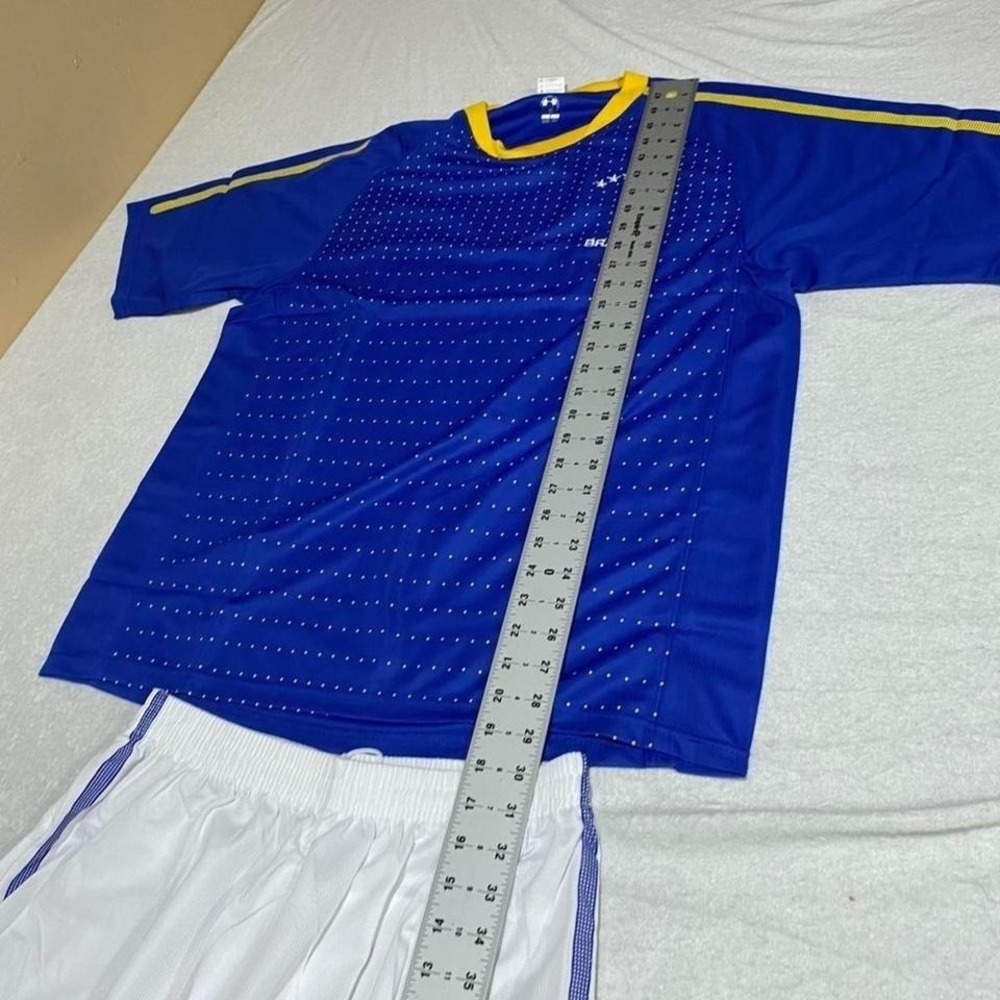 No Brand Blue and yellow Brasil soccer‎ jersey men XL. SKU520 #soccerjersey